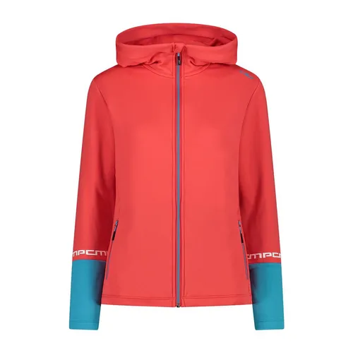 CMP Woman Jacket FIX Hood campari (C653) 42 - Damen Isolationsjacke für Skitouren, leicht und isolierend mit Oeko-Tex Zertifizierung, ideal für anspruchsvolle Bewegungen und höchsten Komfort.