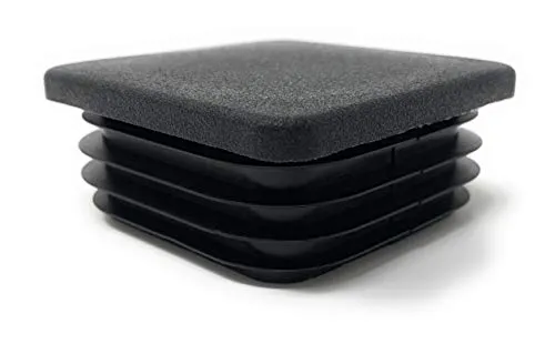 Design61 10x Vierkant Rohrstopfen Lamellenstopfen 40x40 mm mit Lamellen für Innenmaß 34-38 mm