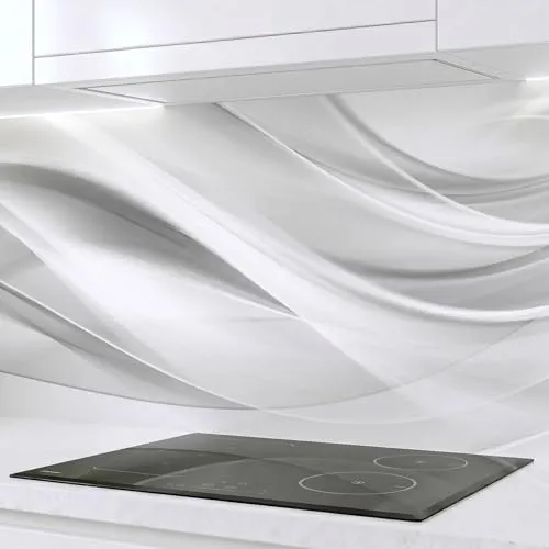 Rodnik Küchenrückwand Silver Waves - Küchenrückwand aus robustem ABS-Kunststoff in DELUXE Qualität, UV- und feuchtigkeitsresistent, ideal für eine stilvolle und pflegeleichte Küchengestaltung.