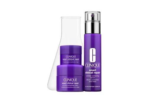 CLINIQUE Smart Clinical Repair Gesichtspflegeset - Enthält drei hochwertige Produkte für sichtbar glattere Haut. Das Set bietet gezielte Pflege für Gesicht und Augen, um das Hautbild zu optimieren und die Feuchtigkeitsversorgung zu unterstützen.