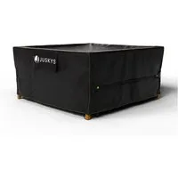 Juskys Gartenmöbel Abdeckplane CoverSafe Pro 200x200x90 cm - Abdeckhaube für Möbelsets, winterfest und wasserdicht mit hohem UV-Schutz für langlebigen Schutz Ihrer Gartenmöbel.