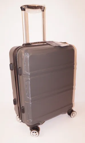 KONO Kabinenkoffer 20" grau mit 4 Rollen - Trolley mit 44 L Volumen, ideal für Reisen. Aus robustem ABS, ausgestattet mit 4 drehbaren Rollen und einem sicheren Zahlenschloss für einfaches Handling und Schutz.
