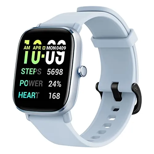 Amazfit GTS 2 Mini Smartwatch - Smartwatch mit 1,55 Zoll AMOLED-Display, 68 Sportmodi und 5 ATM wasserdicht. Überwacht Herzfrequenz und SpO2, bietet bis zu 14 Tage Akkulaufzeit und integriert Alexa für Smart-Home-Steuerung.