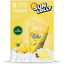  Sun Lolly Ananas, Wassereis, 8 Packungen 5,08€/1l