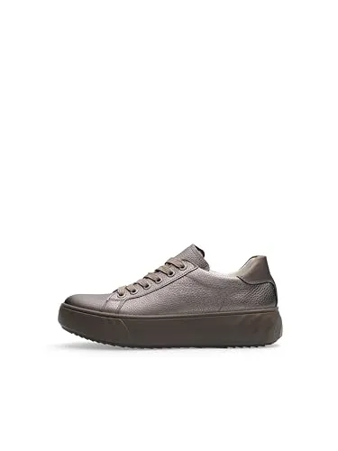 ara Damen Monaco Sneaker - Moon, 37.5 EU Weit - Damen-Sneaker mit Wechselfussbett für optimalen Komfort und High Soft Bamboo-Technologie für ein angenehmes Tragegefühl.