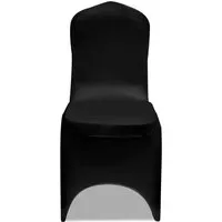 vidaXL 50 x Stuhlhusse Stretchhusse schwarz - Hussen für Veranstaltungen, aus dehnbarem Stretchstoff für perfekten Sitz, ideal für Hochzeiten und Bankette, verwandelt Ihre Stühle in stilvolle Möbelkunstwerke.