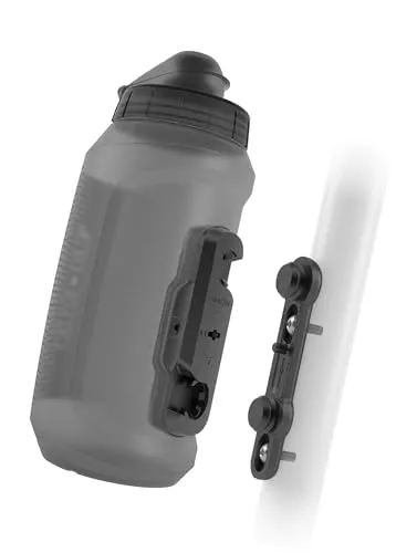Fidlock Trinkflasche mit Bike Base Twist Set 750 ml - Transparent - Trinkflasche für Radfahrer, mit innovativem Twist-Mechanismus für sicheren Halt und einfache Handhabung während der Fahrt.