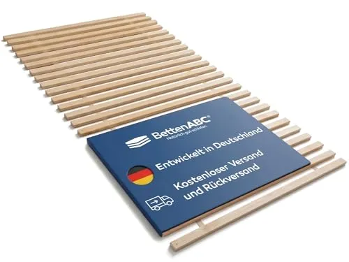 Madera Rollrost XXL – 23 stabile Leisten aus Buchenholz, belastbar bis 280 kg, 70 x 200 cm - Lattenrost für perfekten Schlafkomfort: Ideal für alle Matratzenarten, stabil und einfach zu verstauen – perfekt für Gästebetten!