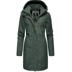 Ragwear Damen Winter Parka Jannisa - Intl Pine Green, Gr. XS - Funktionsjacke mit kuscheligem Teddyfell-Futter, wasser- und windabweisend, ideal für kalte Tage und modisch vielseitig einsetzbar.