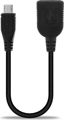 subtel USB OTG Kabel für Samsung Galaxy S7, S6, S5, A8, J5, J7 / Note / Edge / Xcover 3 Handy On The Go Adapter Micro USB Stecker auf USB A Buchse, Host Anschluss Adapterkabel PVC schwarz