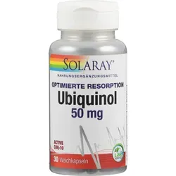 UBIQUINOL COQ10 50 mg Kapseln - Nahrungsergänzungsmittel zur Unterstützung der Herzgesundheit, 30 Kapseln für eine einfache tägliche Einnahme.