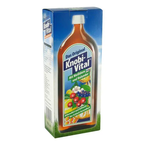 Knobivital mit Weißdorn und Holunder 960 ml - Fruchtextrakt, rezeptfrei und reich an natürlichen Inhaltsstoffen für Ihre Gesundheit