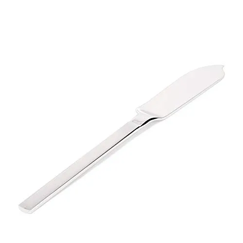 Alessi 6 Stück Fischmesser Dry - Fischmesser-Set aus glänzend poliertem Edelstahl mit mattiertem Griff, entworfen von Achille Castiglioni - ideal für stilvolles Servieren von Fischgerichten.