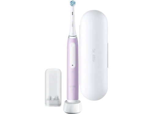 Oral-B iO Series 4 - Elektrische Zahnbürste mit Reiseetui in Lavender, inklusive 15% Zubehör-Rabatt während der Garantiezeit