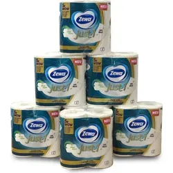 Zewa Just1 Toilettenpapier - 7 Packungen à 4 Rollen XXL Blatt - Toilettenpapier in praktischen 7 Packungen, jeweils mit 4 Rollen. Das XXL Blatt sorgt für extra Komfort und ist ideal für den täglichen Gebrauch.