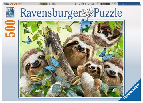 Ravensburger Puzzle 500 Teile Ravensburger Puzzle Faultier Selfie 14790, 500 Puzzleteile
