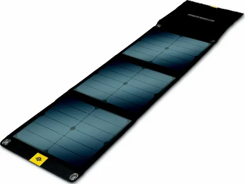 POWERTRAVELLER Solarpanel Falcon 40 W - Faltbares Outdoor Ladegerät mit SunPower™-Solarzellen, 3 Ports und spritzwassergeschütztem Design, ideal für Camping und Reisen.