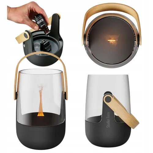Stadler Form SOPHIE - Mobiler Aroma Diffuser Little, 7 Stunden Akkubetrieb und dimmbares bernsteinfarbenes Licht mit Flammen-Effekt