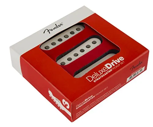 Fender Deluxe Drive Stratocaster® Pickups, (3) - Gitarren- & Bass-Zubehör mit Alnico 3 Magneten für dynamischen Klang und gleichmäßige Saitenresonanz, inklusive Einbauzubehör und Pickup-Cover.
