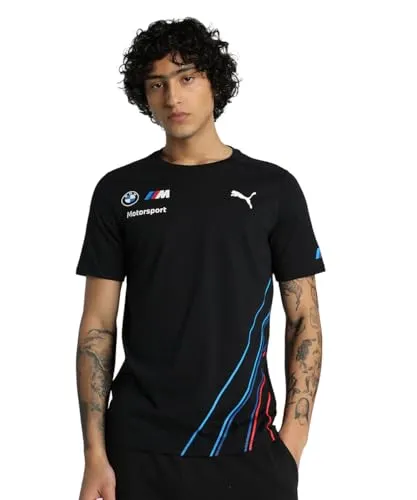 Puma BMW Team Tee Herren T-Shirt - Stylisches Herren T-Shirt mit BMW Team-Logo und PUMA Logo. Der gerippte Kragen und die M-Streifendetails sorgen für einen sportlichen Look. Ideal für Fans und den Alltag.