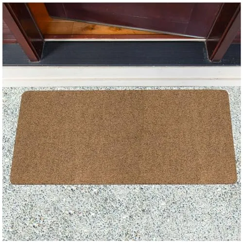 ANRO Fußmatte Schmutzfangmatte Türmatte Outdoor Fußabstreifer Türvorleger rutschfest Fussmatte Sauberlaufmatte Eingangsmatte Innen Außen Jumbo Kokosfarbe 50x100cm