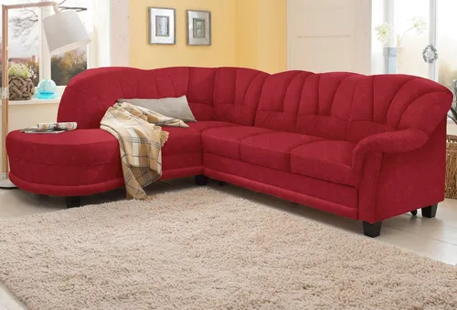 Home affaire Ecksofa Camelita, Landhaus Sofa, 2 Varianten: Recamiere- oder Ottomane, L-Form, wahlweise mit Bettfunktion