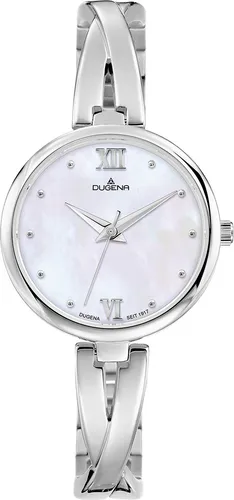 Dugena Quarzuhr Elin 4460667 - Elegante Armbanduhr mit Perlmuttzifferblatt - Armbanduhren mit 30 mm Edelstahlgehäuse, stilvollem Perlmuttzifferblatt und 3 bar Wasserdichtigkeit - ideal für jeden Anlass.