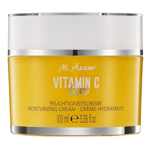 M. Asam Vitamin C Glow Feuchtigskeitscreme XXL (100ml) – 24h Gesichtscreme mit Vitamin C Goldkomplex & Kurkum, für strahlend Frische Haut, Feuchtigkeitscreme für intensive Feuchtigkeit & Glow