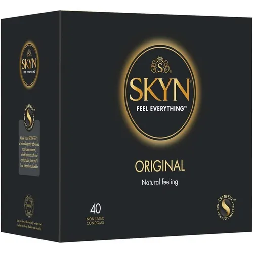 Skyn Original Kondome, 40 Stück - Empfängnisverhütung: Latexfreie Kondome für ein besonders intensives Gefühl, ideal für empfindliche Haut.