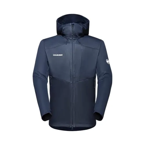 Mammut Ultimate VII SO Hooded Jacket Men | Atmungsaktive Softshelljacke für Herren - Funktionsjacke mit GORE-TEX Infinium, winddicht und wasserabweisend für zuverlässigen Wetterschutz bei Outdoor-Aktivitäten.