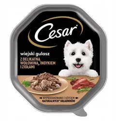 CESAR Schale 150g – Alleinfuttermittel mit Truthahn und Rindfleisch in Soße