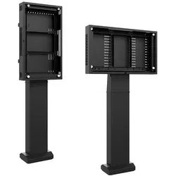 Hagor ScreenOut OH46 - Outdoorstele für Samsung OH46 (Schwarz) - Wetterfeste Outdoorstele für Samsung OH46-Displays, ideal für feste Installation im Außenbereich. Mit verdeckter Kabelführung und flexiblem Montagesystem für Portrait- oder Landscape-Ausrichtung.
