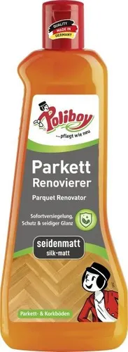 Holzbeschichtung Poliboy Parkett Renovierer seidenmatt 500 ml Überdeckt kleine Kratzer und schützen vor Aufquellen