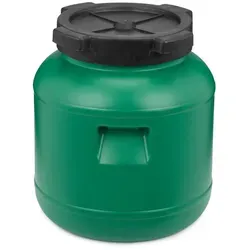 Garronda Regentonne 10L Plastikfass Lebensmittelfass Sauerkrautfass Hobbock Garten GD-0078, 10 l, BPA-Frei grün 10 l