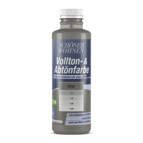 Schöner Wohnen Voll- & Abtönfarbe Volltonfarbe Mischfarbe grau 500 ml
