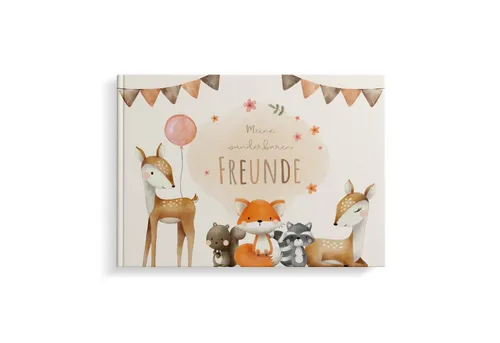 MeinBaby123® Tagebuch Freundebuch für Kinder, Freundschaftsalbum, Freundealbum Kindergarten und Schule, Freundschaftsbuch Hardcover
