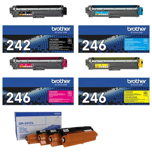 Original Brother Toner TN-242/246 + DR-241 Trommel - Hochwertige Tonerkartuschen für gestochen scharfe Ausdrucke. Ideal für den professionellen Einsatz in Büros, gewährleistet gleichbleibende Druckqualität.