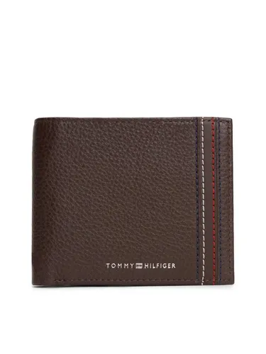 Tommy Hilfiger Geldbörse TH CENTRAL CC & COIN, Herren Geldbeutel, Portemonnaie mit Logoschriftzug und Kontrastnaht