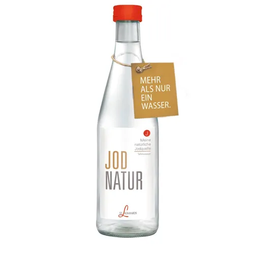 Tafelwasser - Jod natur 0,33l von ST. LEONHARDS - Erfrischendes Tafelwasser mit Jod, ideal für die tägliche Hydration und reich an Mineralien, 0,33l inkl. 15 Cent Pfand.