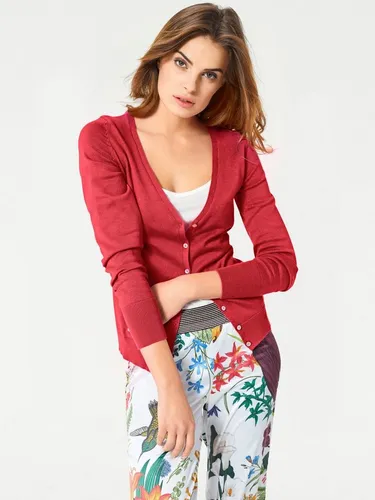 heine Strickjacke Feinstrickjacke, koralle