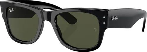 Ray-Ban RB 0840S Unisex-Sonnenbrille - Sportbrille mit eckigem Vollranddesign, schwarzem Kunststoff-Gestell und mineralischen Gläsern für optimalen UV-Schutz und stilvollen Look.