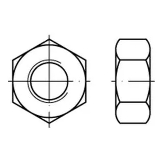 Sechskantmutter DIN 934 M4 Messing - 1000 Stück - Hochwertige Sechskantmuttern aus Messing, ideal für den Einsatz in verschiedenen Projekten. 1000 Stück in praktischer Verpackung für Ihre Handwerksbedürfnisse.