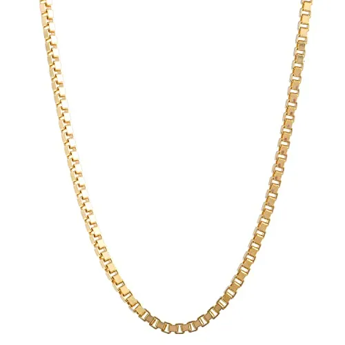 hoplo holzenplotz Edle Venezianerkette Halskette 585-14 Karat Gold Juwelier Qualität, Länge:50 cm, Kettenbreite:1.2 mm