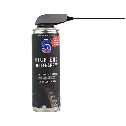 Dr. Wack S100 High End Kettenspray 300 ml - Kettenpflege-Spray für Motorräder, bietet optimalen Schutz und verlängert die Lebensdauer der Kette. Ideal für alle Fahrzeugmarken.