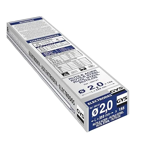 GYS 085121 Rutile Elektroden Stahl - 155 Stück, hervorragende Schweißbarkeit in allen Positionen und ausgezeichnete Ästhetik