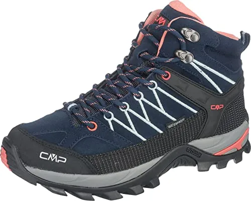 CMP Wanderschuhe Rigel Mid WP - Wasserdichte Damen Trekking Schuhe - Wanderschuhe für Damen, wasserundurchlässig mit CMP FullOn GRIP Sohle für besten Halt. Ideal für jedes Terrain, garantiert maximalen Komfort und Knöchelstabilität.