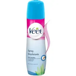 Veet Enthaarungscreme Spray für empfindliche Haut 150ml - Epilierer für empfindliche Haut, sanfte und effektive Haarentfernung mit pflegenden Inhaltsstoffen für ein glattes Hautgefühl.