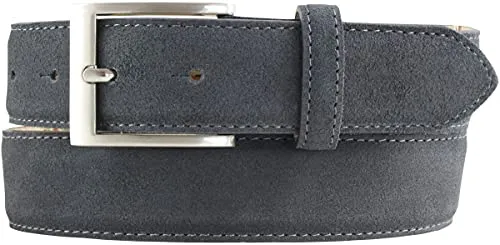 BELTINGER Italienischer Veloursleder-Gürtel, 35 mm, Herren, Anthrazit 85cm - Eleganter Veloursleder-Gürtel für Herren in Anthrazit. Mit hochwertiger Zamak-Schnalle und weichem Leder bietet dieser Gürtel Stil und Langlebigkeit für jeden Anlass.