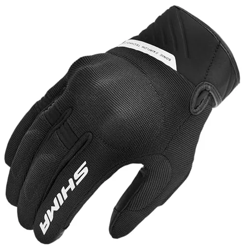 SHIMA SONIC Herren Motorradhandschuhe - Kurze Sommerhandschuhe mit Touchscreen-Funktion - Maximaler Schutz und Atmungsaktivität für Biker. Diese leichten Motorradhandschuhe bieten sicheren Knöchelschutz und sind ideal für heiße Fahrten. Perfekt für Rennsport und tägliches Pendeln.