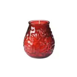 DUNI Venezia Kerzengläser 187193 , 1 Karton = 2 x 6 Stück = 12 Gläser, rot